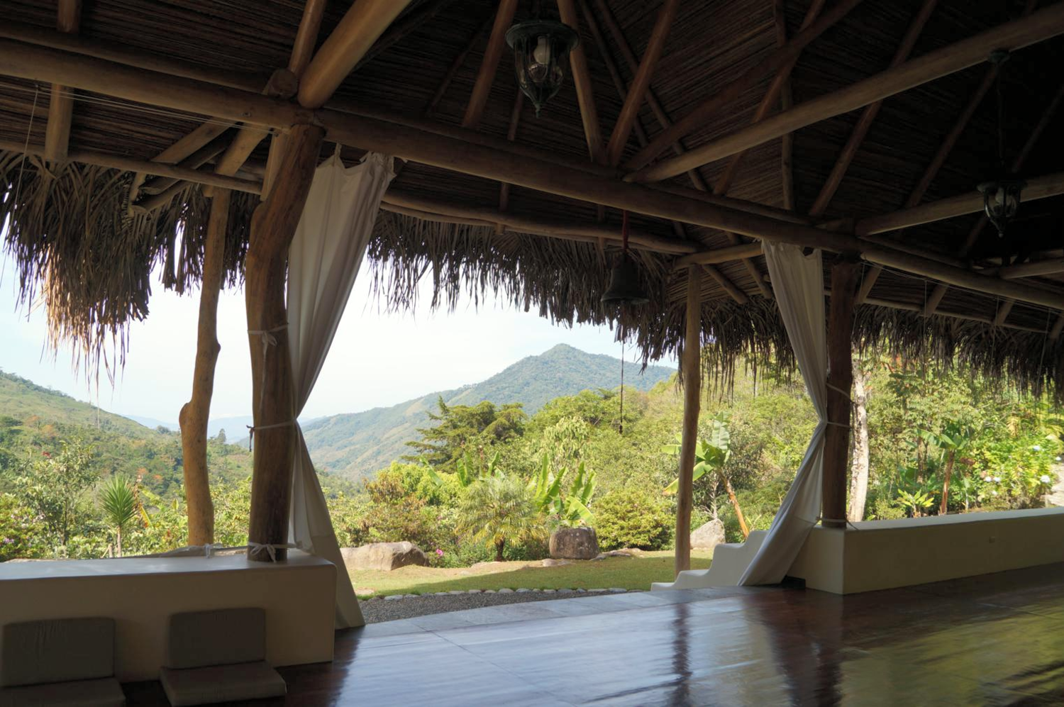 The view from the practice hall at our mountain retreat in Costa Rica